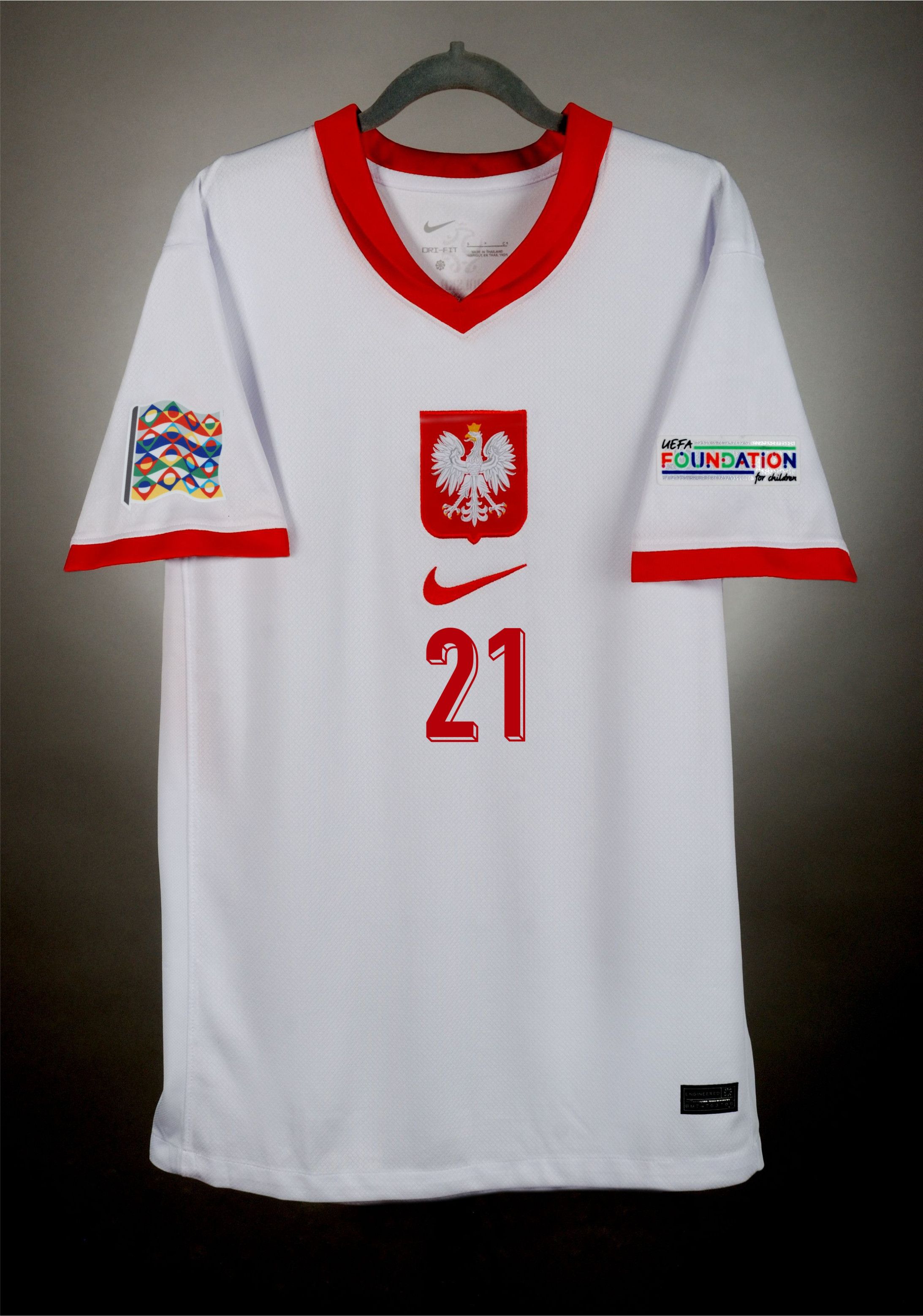 Koszulka Reprezentacji Polski 2024 LN domowa ZALEWSKI 21 4 SZTUKI 48h