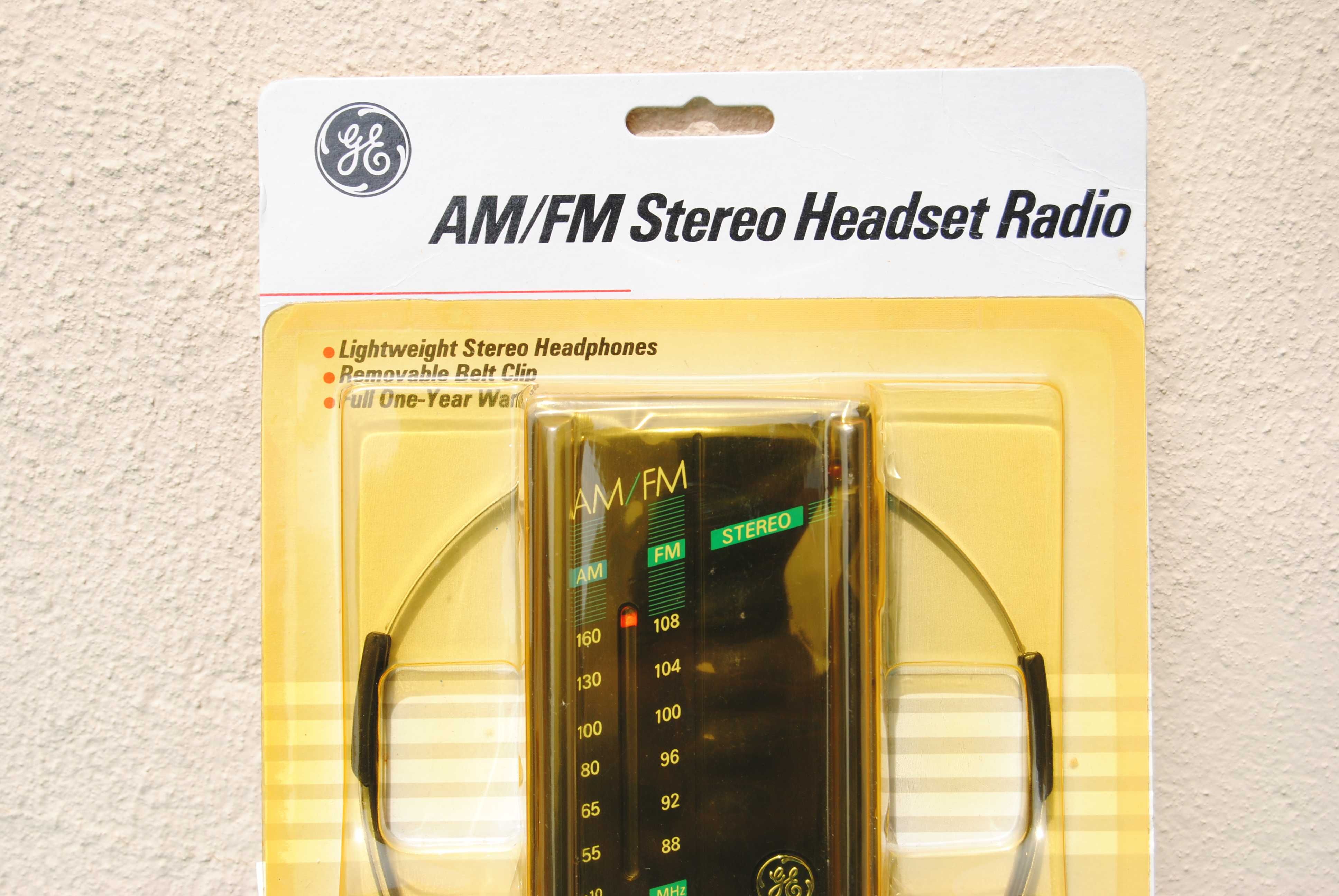 AM/FM Stereo Headset Radio GE - General Electric (selado) - vintage