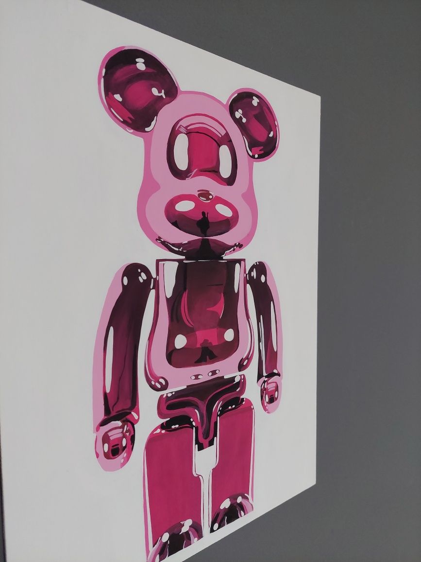 BearBrick pink картина