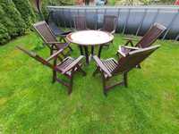 Meble ogrodowe stół z 6 krzesłami rozkładanymi