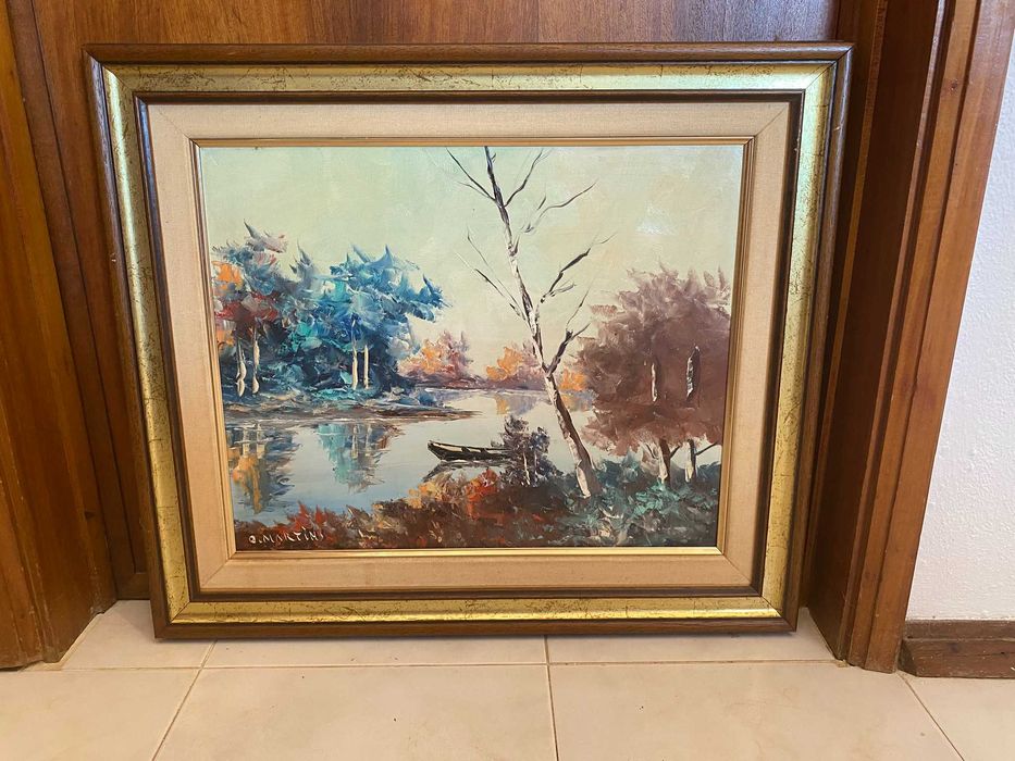 Quadro com pintura a óleo de O. Martins 66x55 cm's