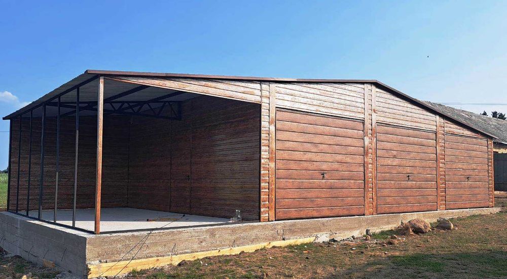 7x7 garaż blaszany akrylowy z palety RAL do wyboru OKAZJA