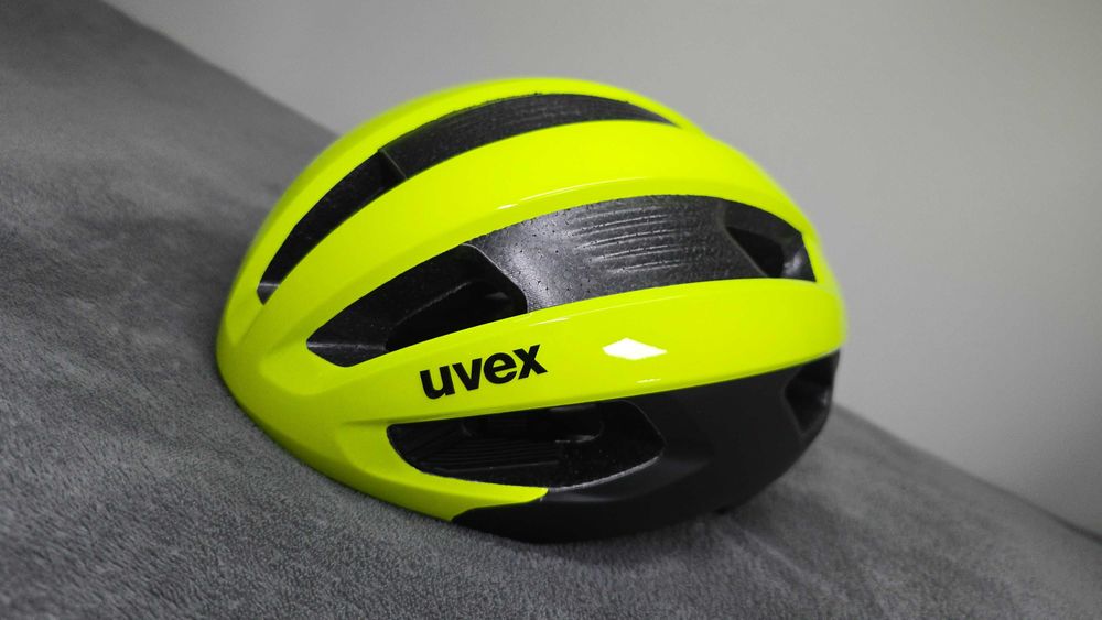 Lekki Kask rowerowy UVEX RISE CC Neon Yellow Bk Matt rozmiar 56-59 cm