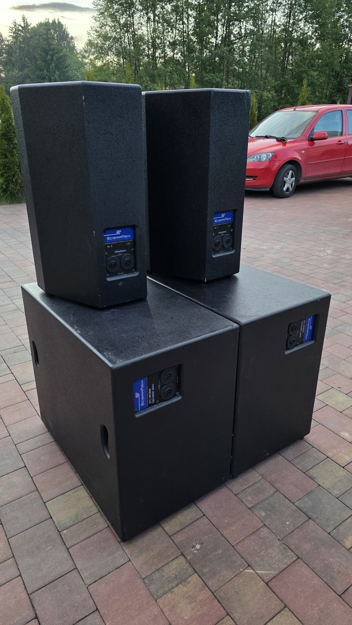 Zestaw ścierański góry 12" doły 18" b&c pol audio
