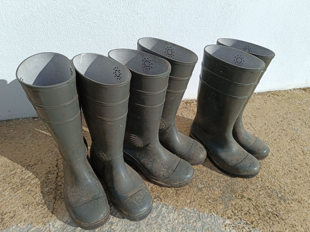 Botas de borracha N.39 com biqueira de aço