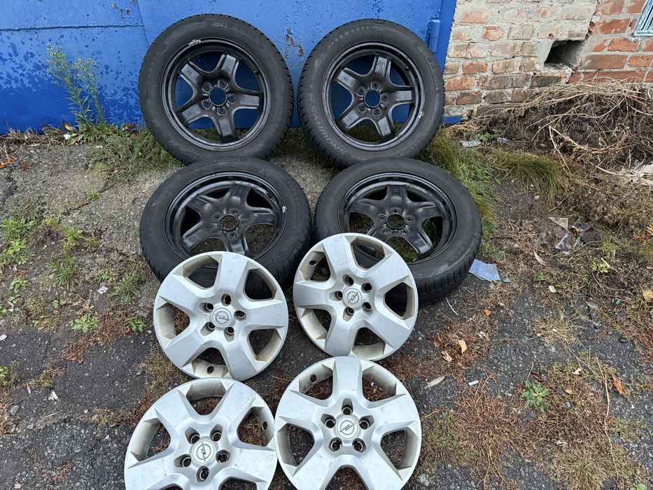 Диски 5 110 р16 Opel резина 205/55 р16 ковпаки