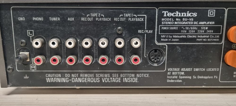 Wzmacniacz TECHNICS SU-V 5. Clasa A.