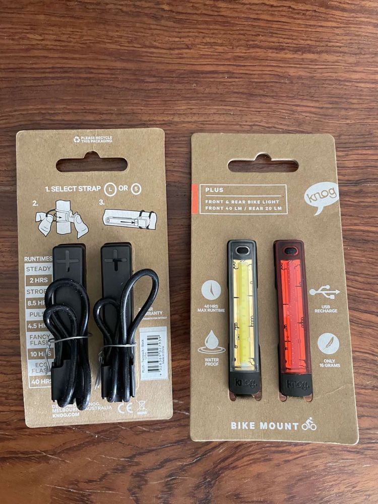 Комплект мигалок передняя+задняя Knog Plus Twinpack 40/20 Lumens Black