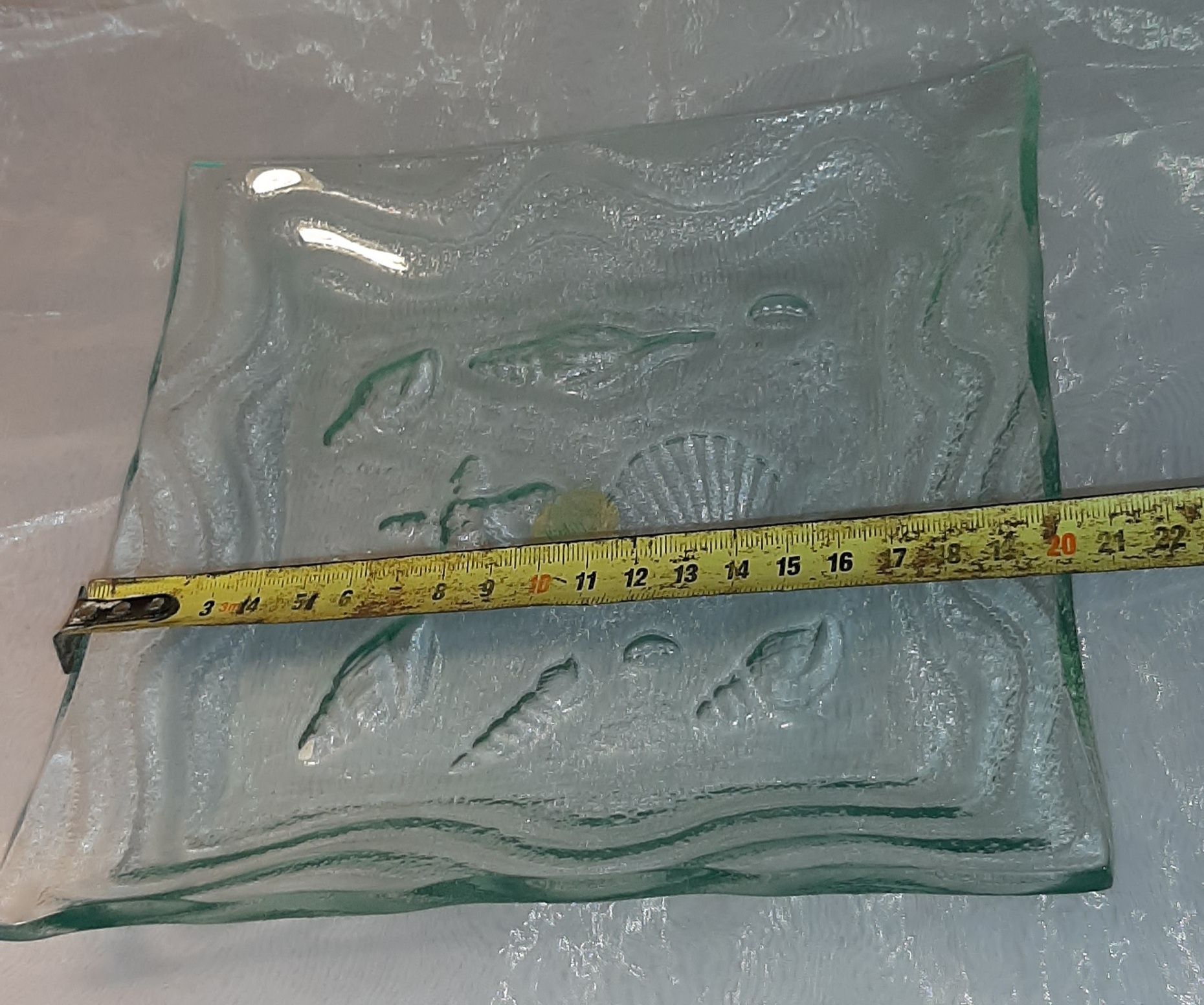 Kwadratowy talerz szkło Mikay Collection glass
