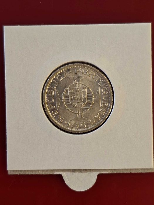 Moeda Cabo Verde - Colónia Portuguesa - Prata .720% - 1953
