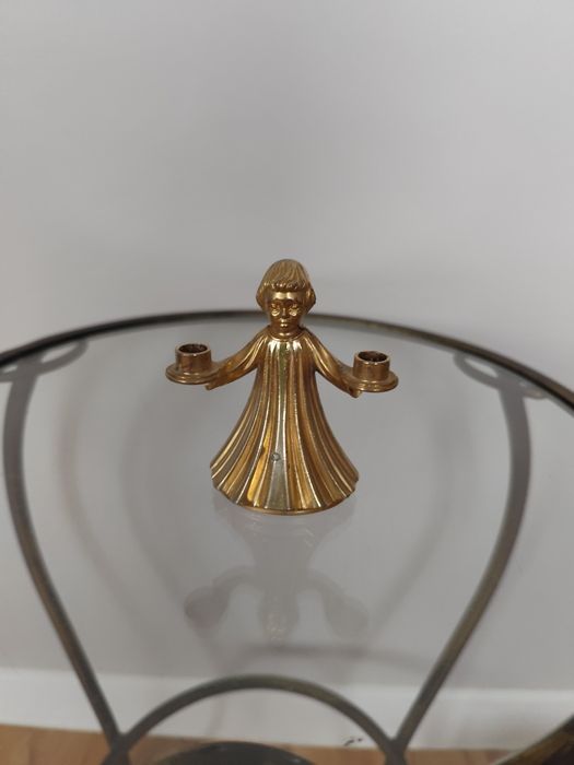 Świecznik z mosiadzu