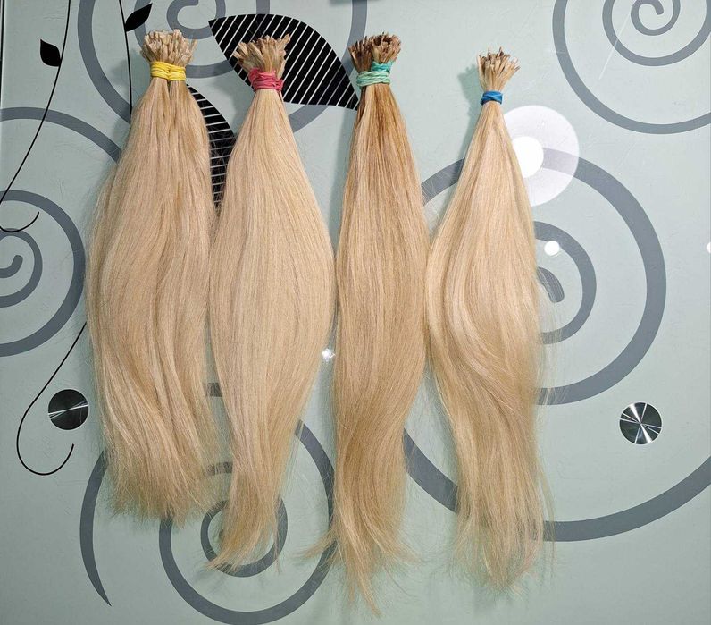 Волосся натуральне Блонд для нарощування або загущування