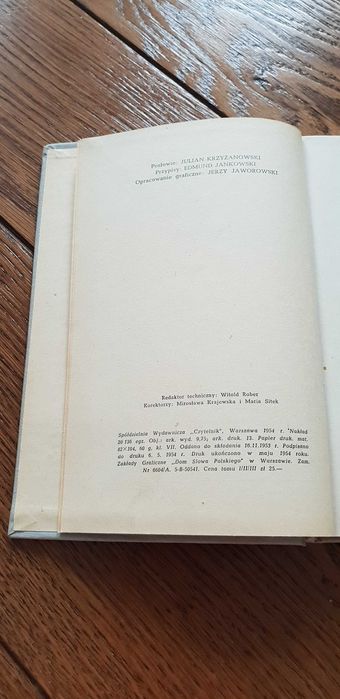 Książka rok 1954 "Nad Niemnem" Eliza Orzeszkowa - tom I