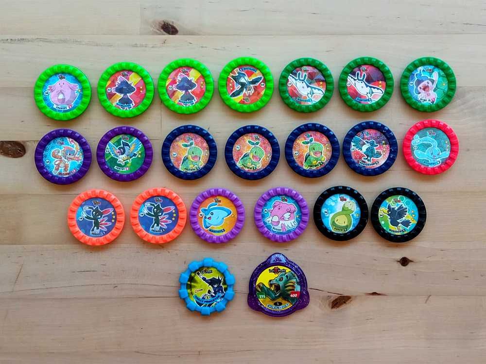 Tazos Pokemon Roks, Yu-Gi-Oh! GX e Kraks Invizimals