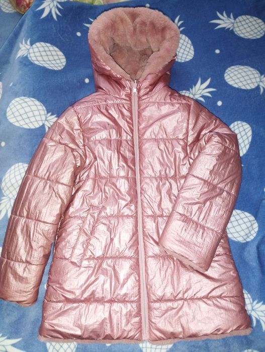 Куртка зимова для дівчинки двостороння