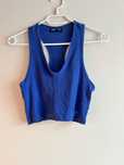 Niebieski crop top S