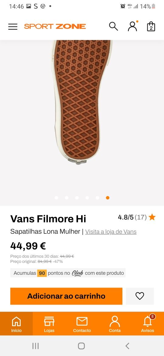 Sapatilhas Vans Filmore Hi Novas