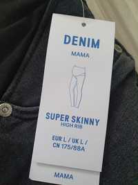 Spodnie ciążowe h&m, super skinny