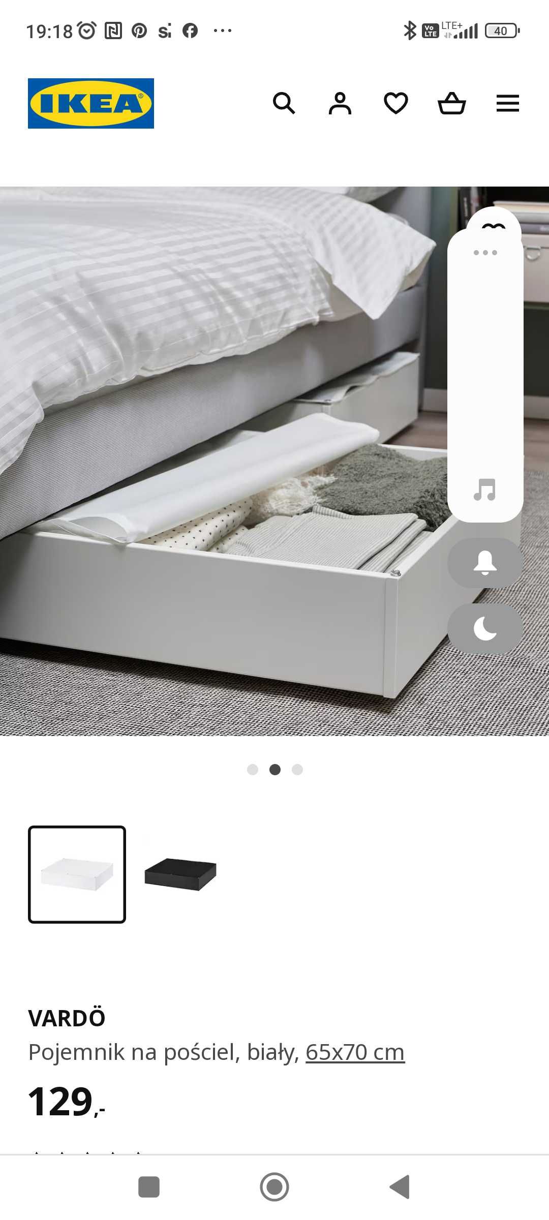 Pojemnik/szuflada na pościel Ikea x2