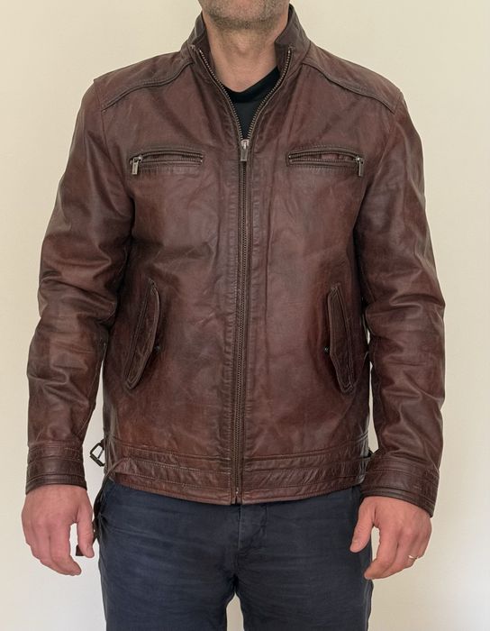 Casaco / Blusão de Pele da Massimo Dutti