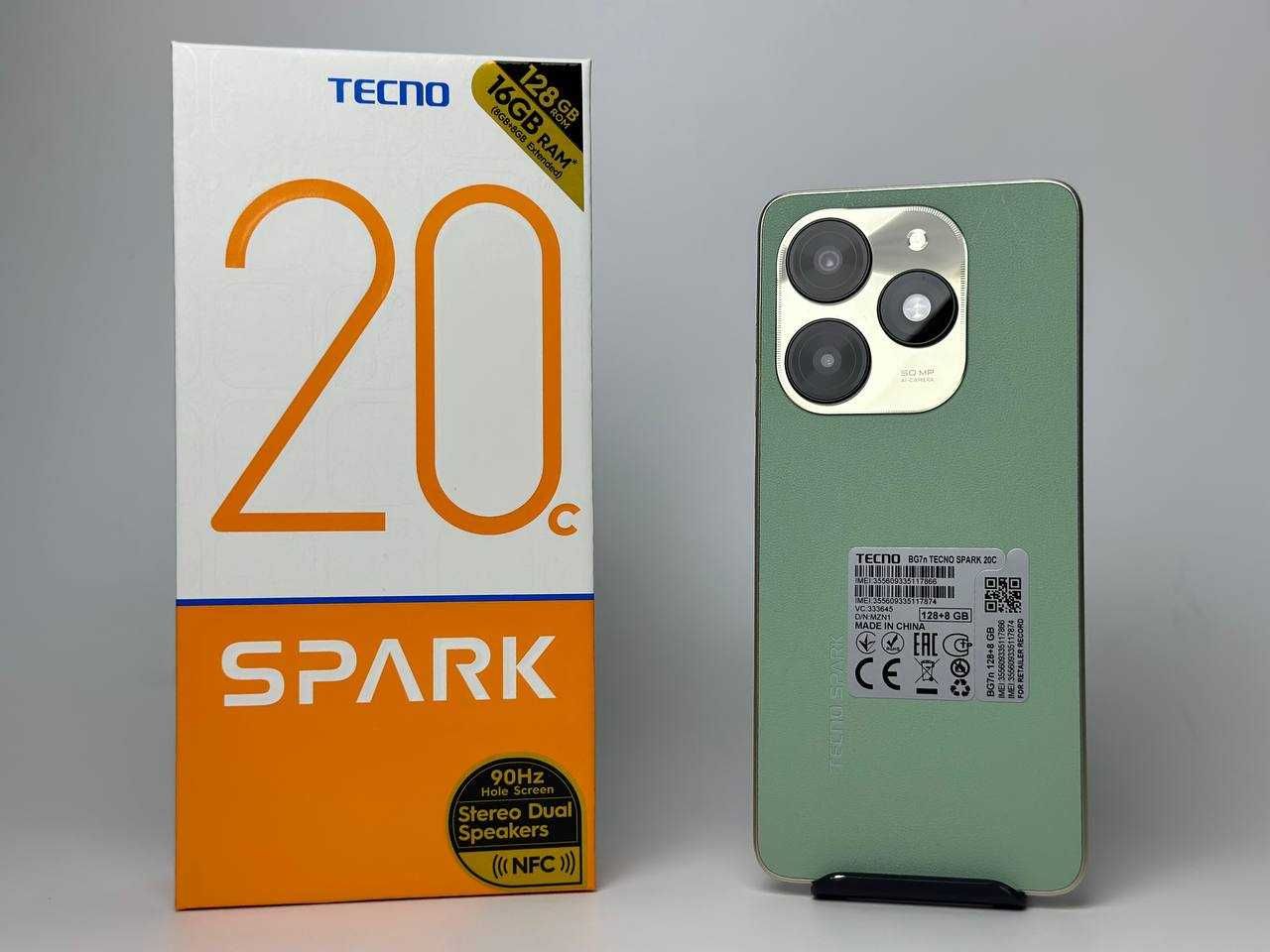 Мобільний телефон Tecno Spark 20C 8/128GB NFC Green Смартфон Купити