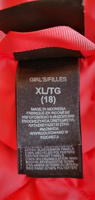 Kurtka puchowa dziewczęca The north face