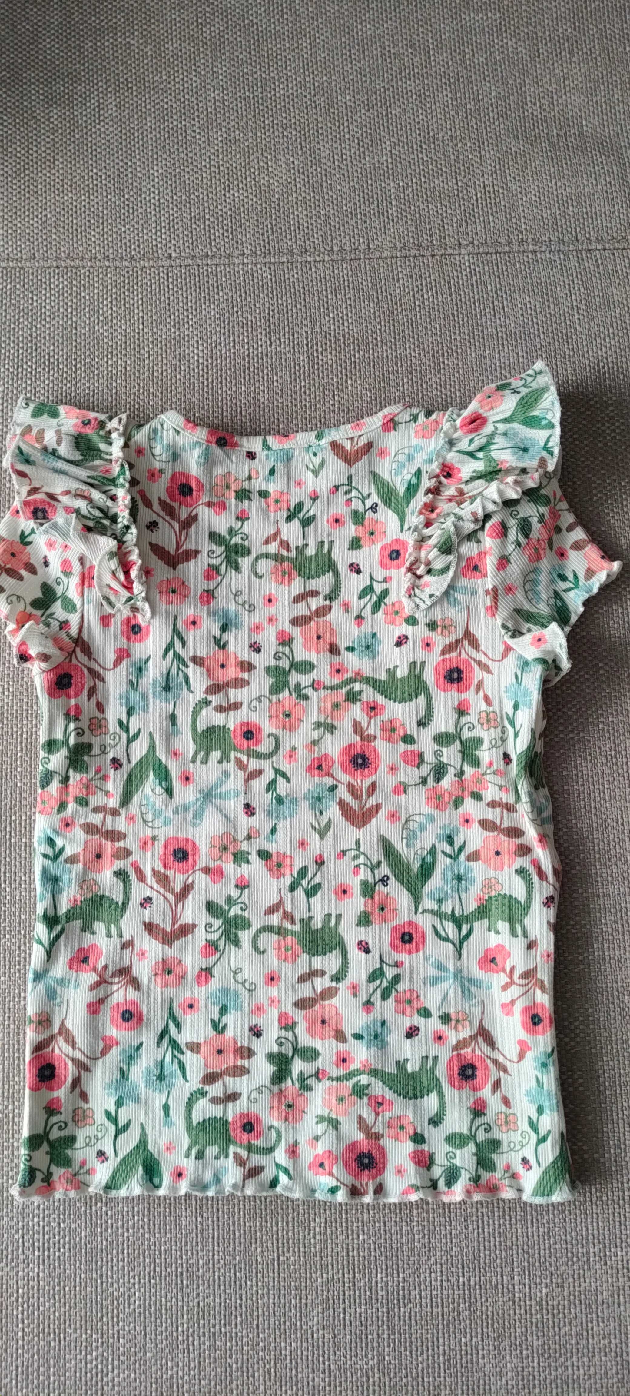 T-shirt prążki dla dziewczynki, C&A, rozmiar 104/110