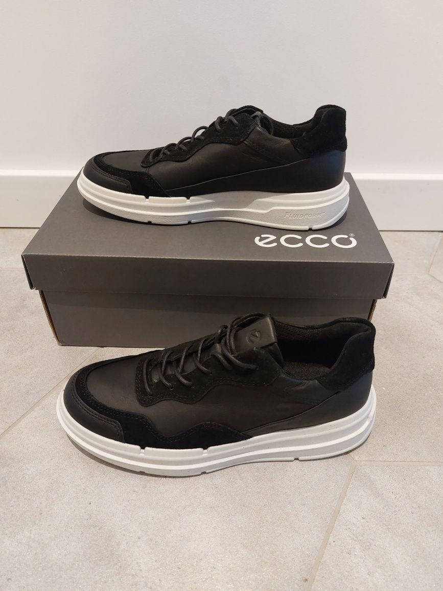 Nowe buty Ecco soft 37 czarne sneakersy trampki tenisówki skóra