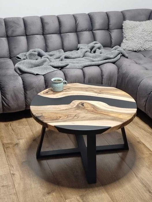 Stół stolik kawowy z plastra komplet lite drewno dąb PRODUCENT