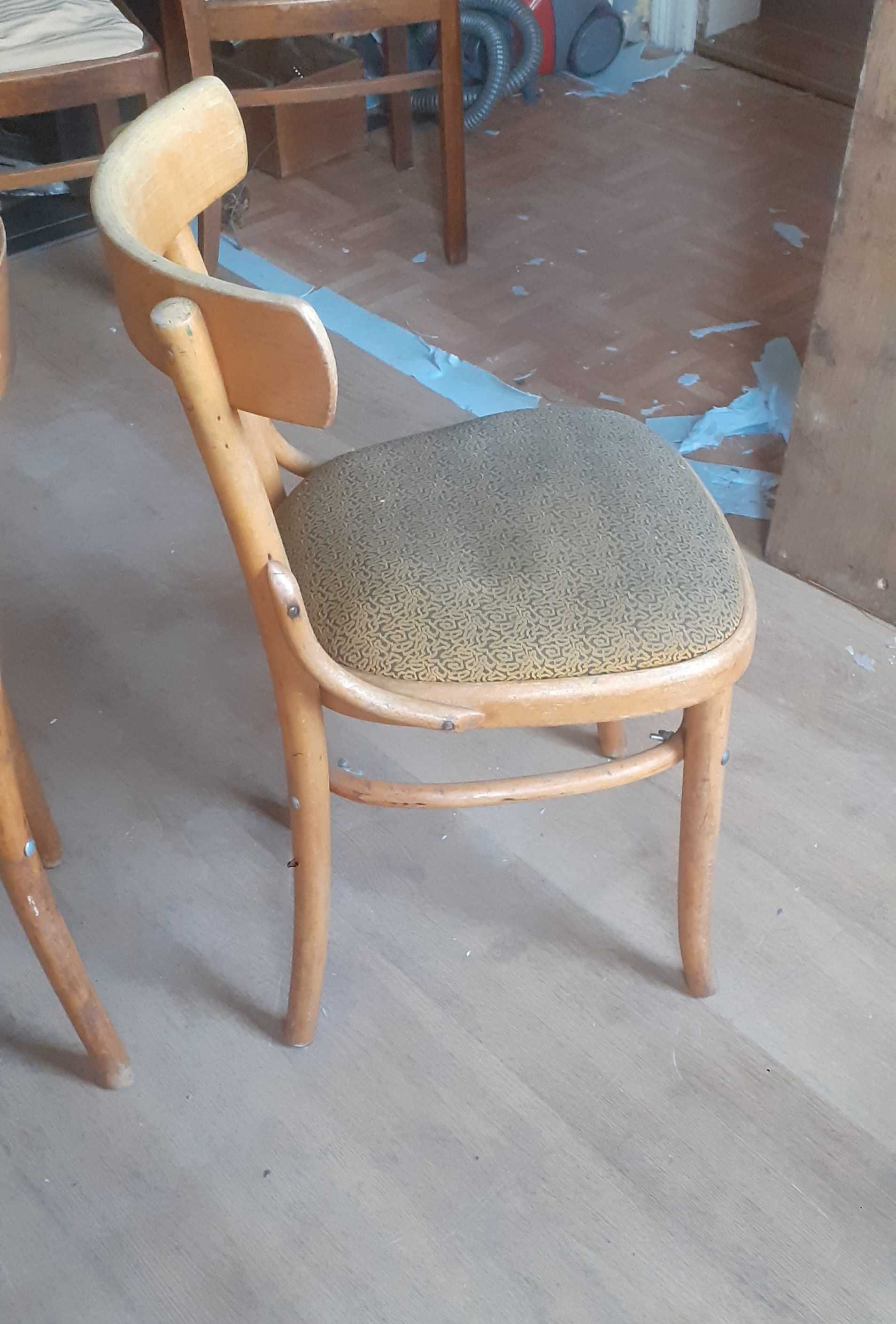 Stare krzesła gięte tapicerowane 2 sztuki
