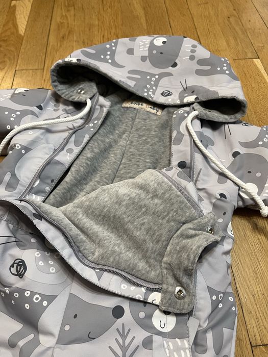 Комбинезон детский LENNE демисезонный с капюшоном подкладка велюр