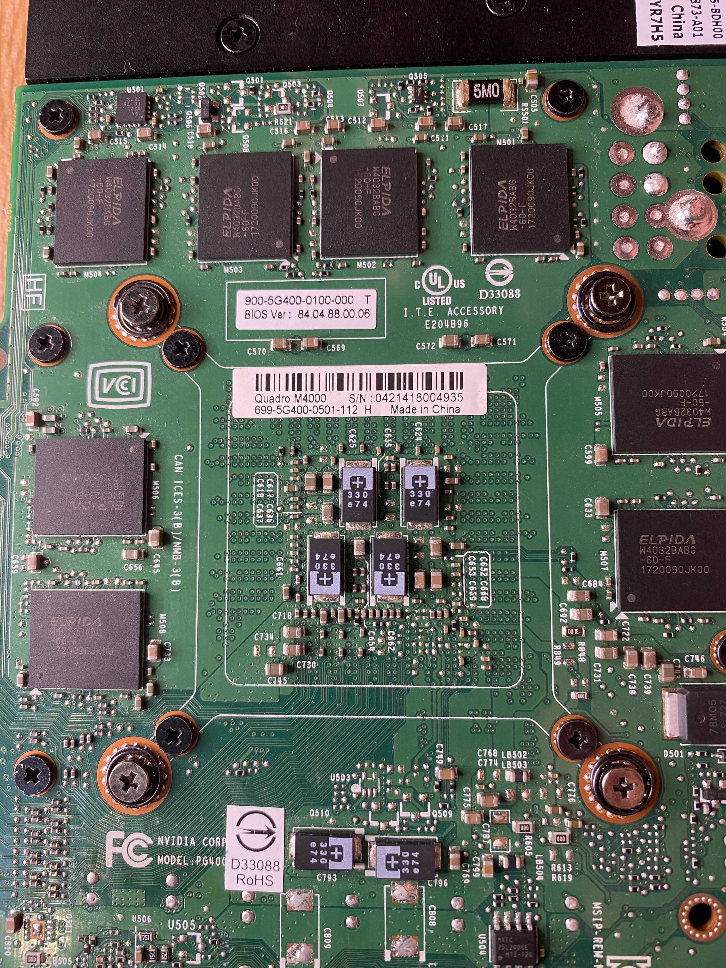 Nvidia Quadro M4000 8GB гигабайт видеопамяти GDDR5 видеокарта nvidia