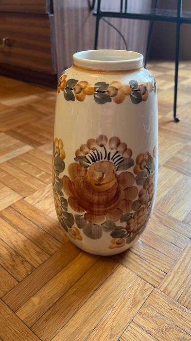Wazon donica Fajans Włocławek ZF Koło ceramika ceramiczny kwiaty