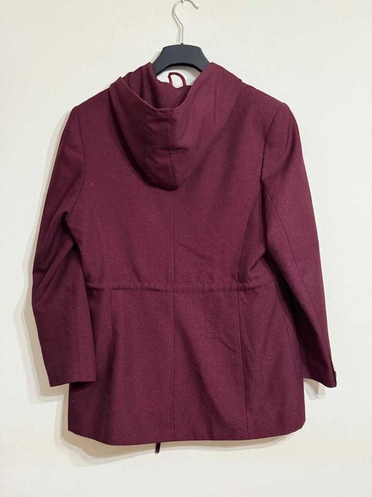 Gabardine Bordeaux com Capuz para Senhora