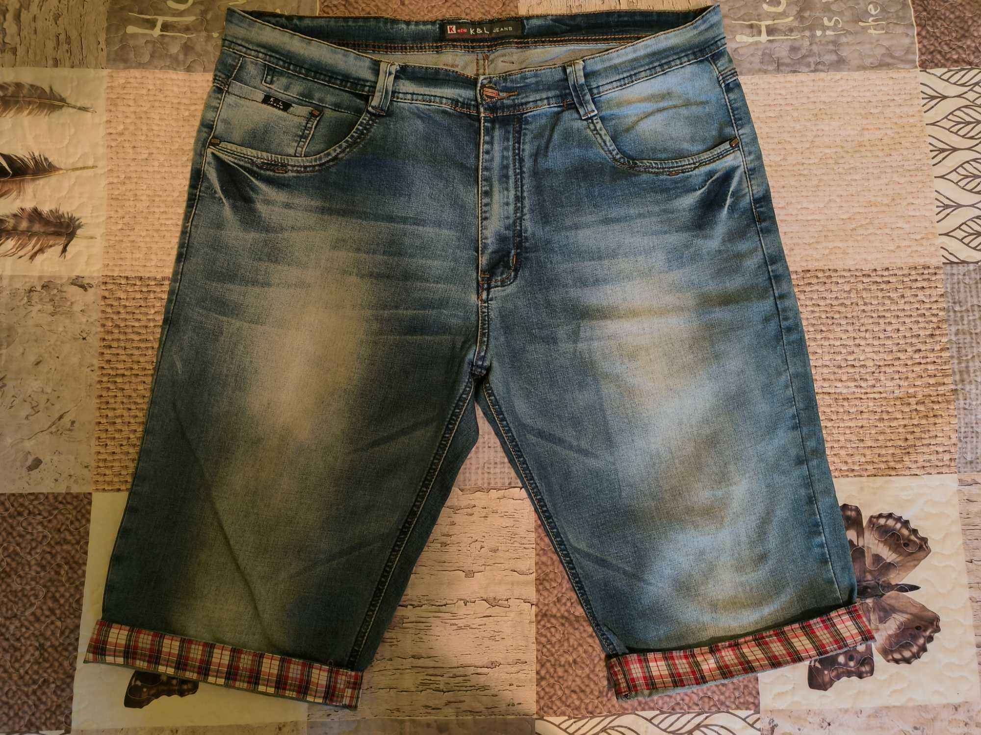 Shorty spodenki jeansowe męskie W40 L32 K&L Jeans niebieskie