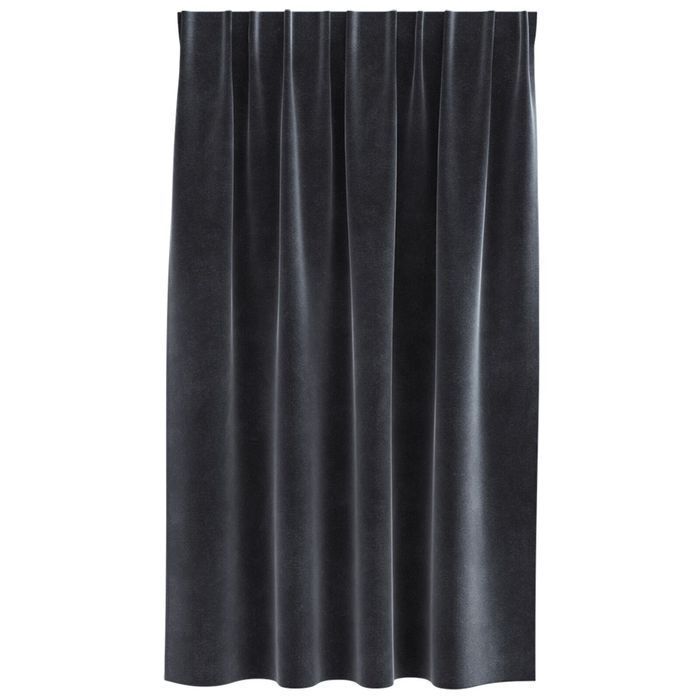 Ciemnoszare zasłony welurowe 140x140 cm, 2 szt. - elegancka aranżacja