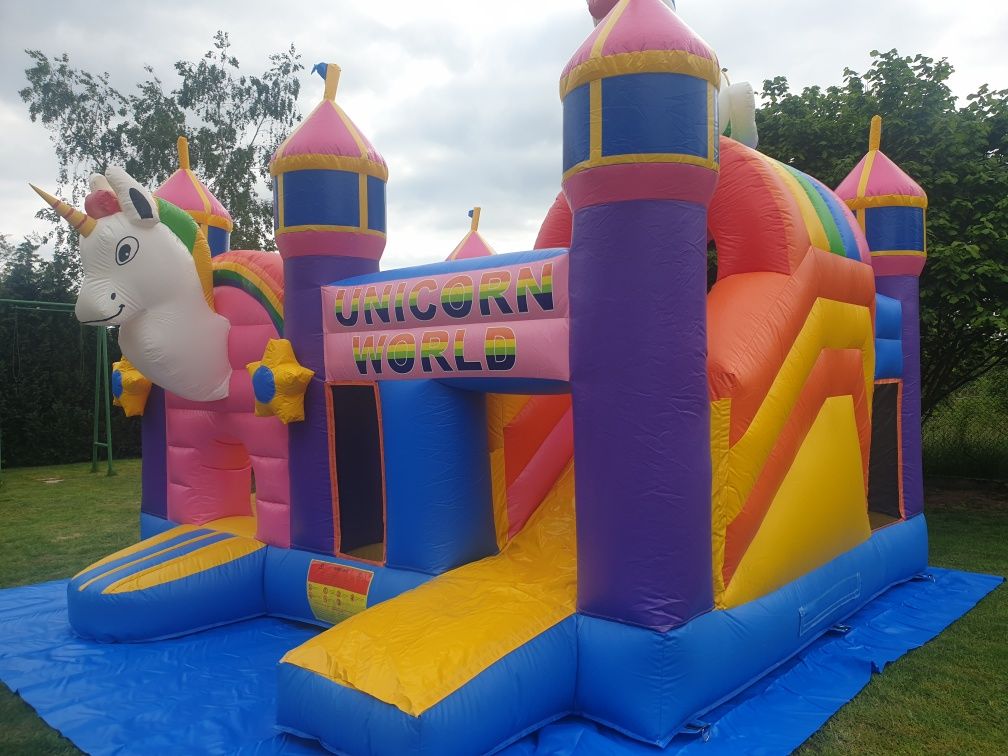 Dmuchaniec Unicorn Kucyk - wynajem zamków dmuchanych dmuchańce zjeżdża