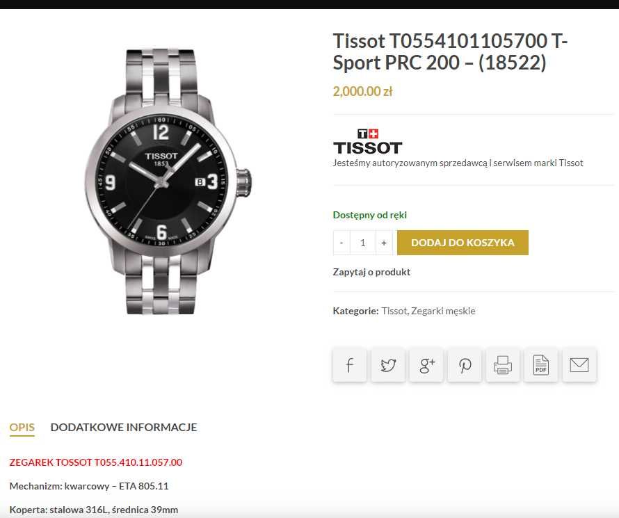 Tissot T-Sport PRC 200