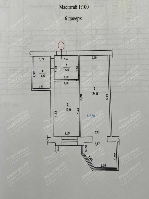 Найдешевша однокімнатна квартира в зданому будинку!