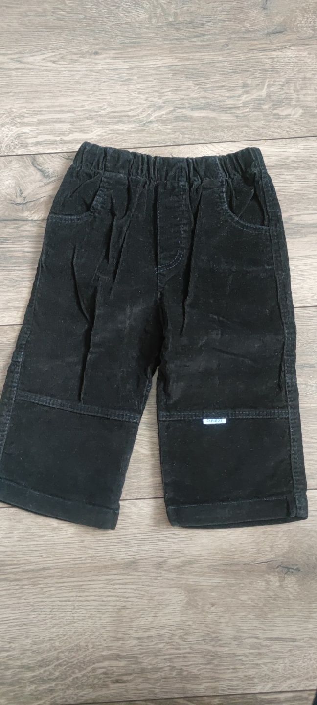 Spodnie czarne sztruks 80