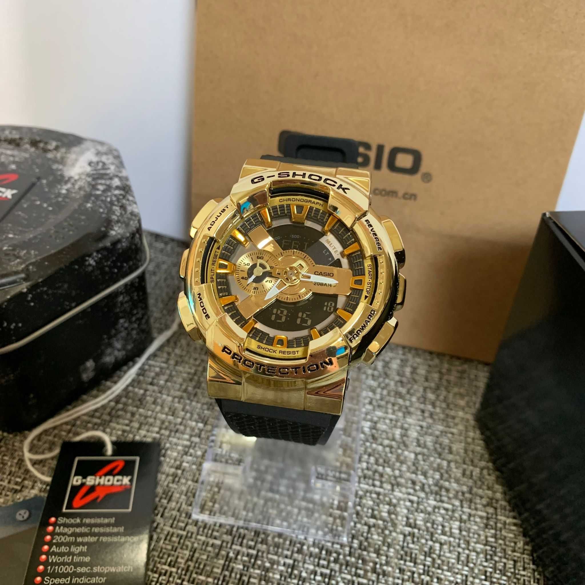 Złoty Zegarek Casio G-Shock GM-110 Złoty Czarny Cyfrowy