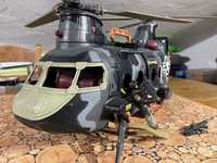 Brinquedo Helicóptero Ataque e figurinhas