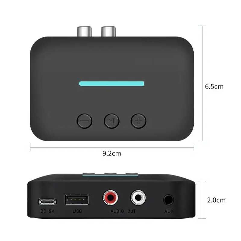Moduł Bluetooth v5.3 Adapter Audio RX - T88 AUX i RCA + MP3 USB Player