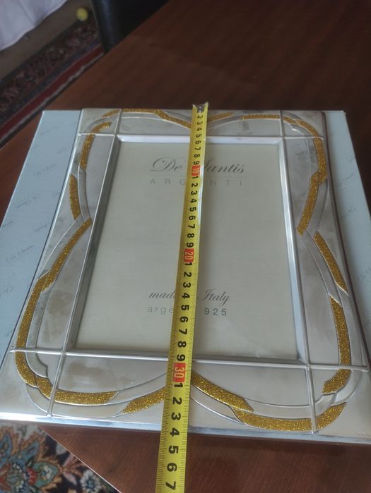 Moldura Passepartout Foto Prata 925 Dourado