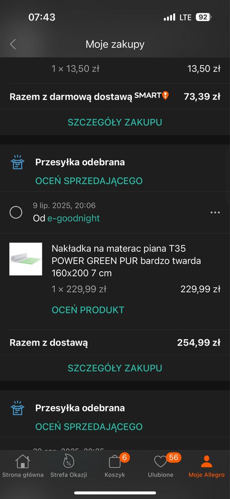 Nakladka na materac TWARDA 160x200