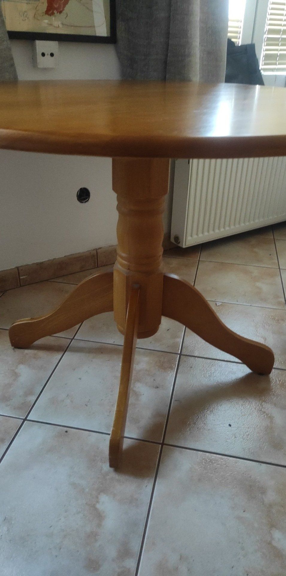 Drewniany stół okrągły stolik stół dla czterech osób