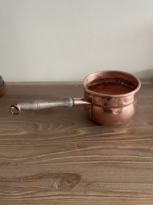 Miedziane naczynie ręcznie kute stylowe Starocia