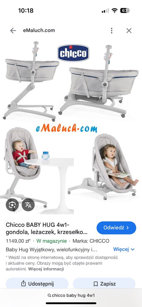 Chicco baby hug 4w1