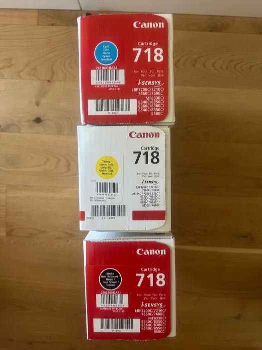 3 tinteiros novos para Multifunções Laser Cores Canon i-Sensys