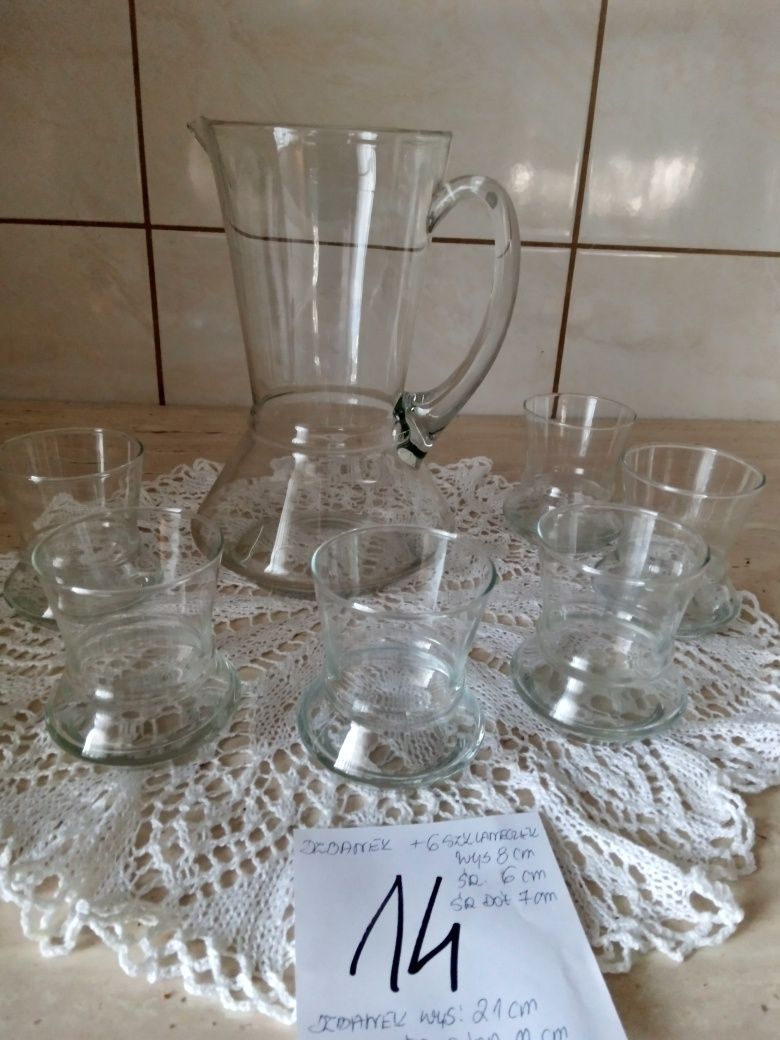 Dzbanek+6 szklaneczek lata 60